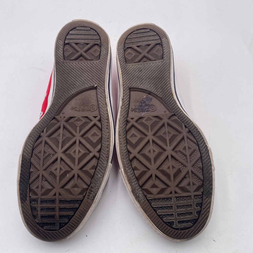 Converse Chuck Taylor All Star Low Top Sneakers Mens 6.5 Womens 8.5 Red Canvas - Picture 3 of 13